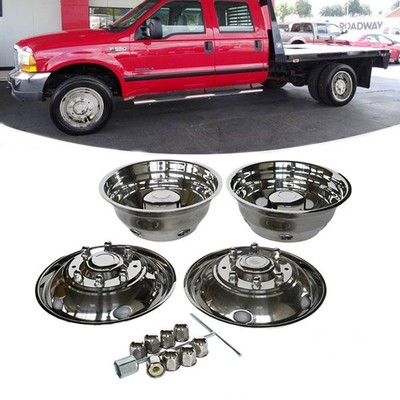 2003-2004 Ford F450 F550 19.5''Dual Stainless Steel Wheel Simulator Over The Lug