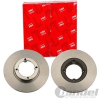 2X TRW Bremsscheiben 236Mm Voll Vorne Passend FÜR Chevrolet Matiz Spark Daewoo