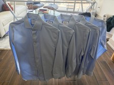 Charles Tyrwhitt Slim Fit Non-Iron Dress Shirts, Size 15.5 / 33, 5 Pack Blue