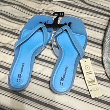 No Boundaries Women’s Blue Thong Sandals US 11 Comfort Slip-On Casual