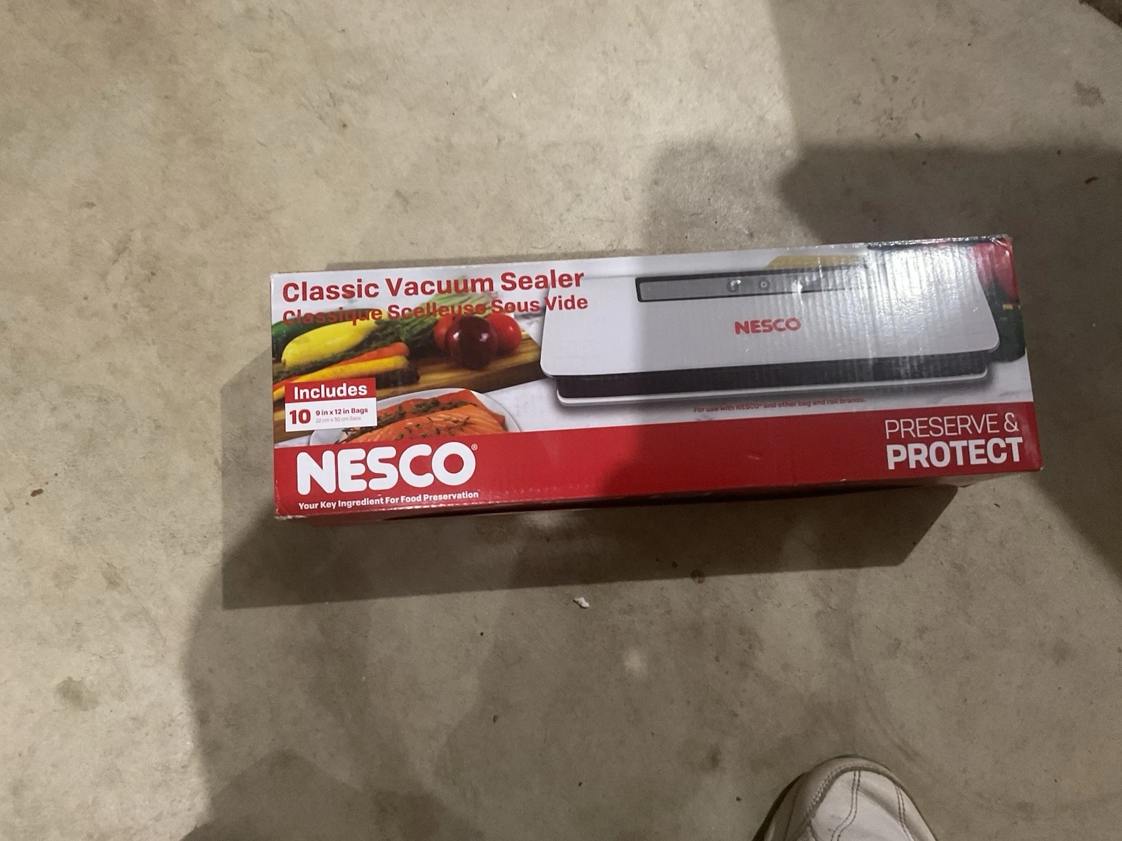 Nesco VS-C1 Classic Vacuum Sealer Food Preserve, Protect Bags