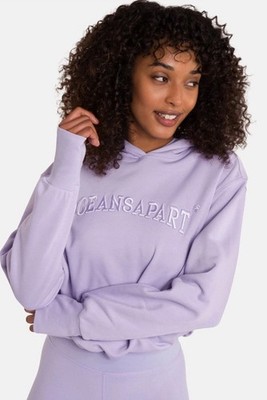 Ocean s Apart Hoodie  Lila Größe S Gym Sport Pullover Damen Flieder Baumwolle