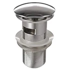 Basin Waste Slotted Dome Sink Plug PopUp Clicker Click-Clack Button Chrome Waste