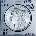 1896 BU GEM MORGAN SILVER DOLLAR UNC MS+++ U.S. MINT RARE COIN 6802