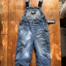 OshKosh B'gosh Girls Blue Denim Overall One-Piece 24M Adjustable Straps Pockets