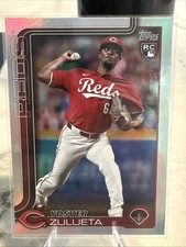 2025 Topps Series 2 #372 Yosver Zulueta Rookie Rainbow Foil Reds