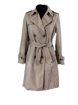 Hübscher Trenchcoat Mantel von Massimo Dutti Gr.M Beige Zweireihig