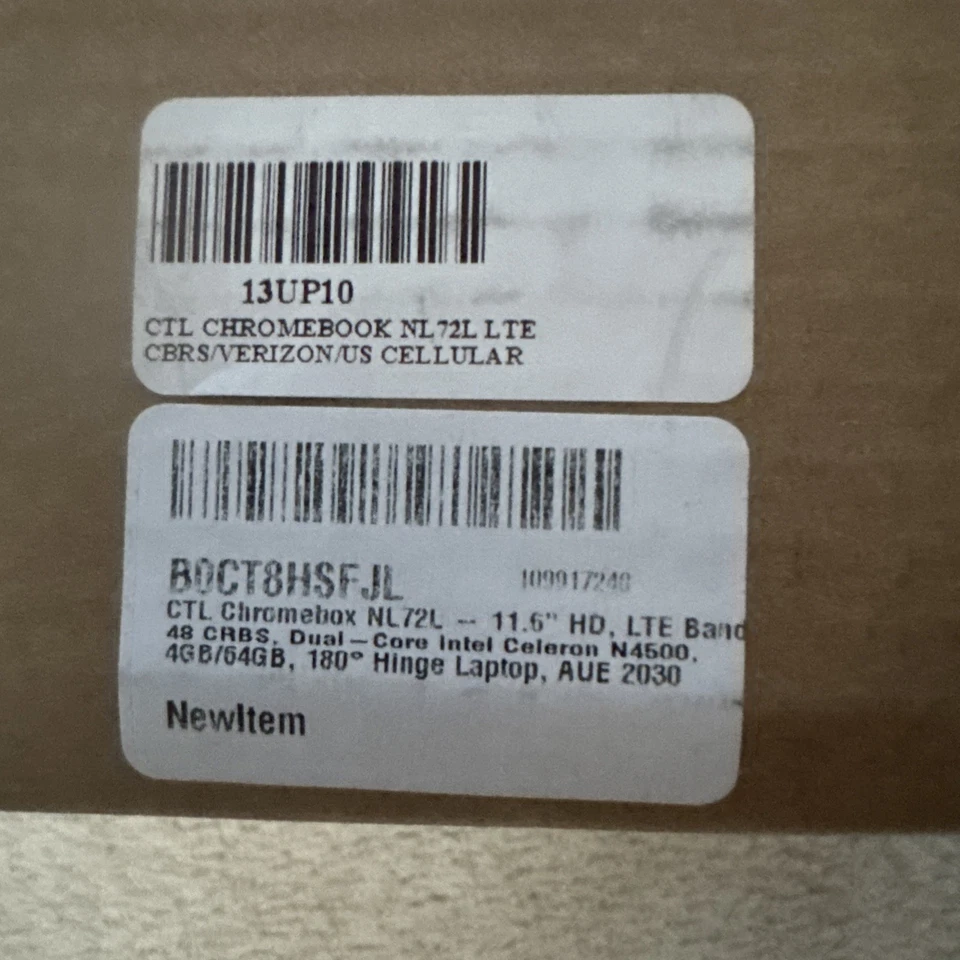 CTL Chromebook NL71CT-L  Touch Celeron N4020 4GB RAM 32Gb eMMC ChromeOS - Sealed - Image 3 of 4