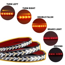 Tira de barra de luz LED de 12 V para puerta trasera giro freno único luces traseras inversas advertencia EA