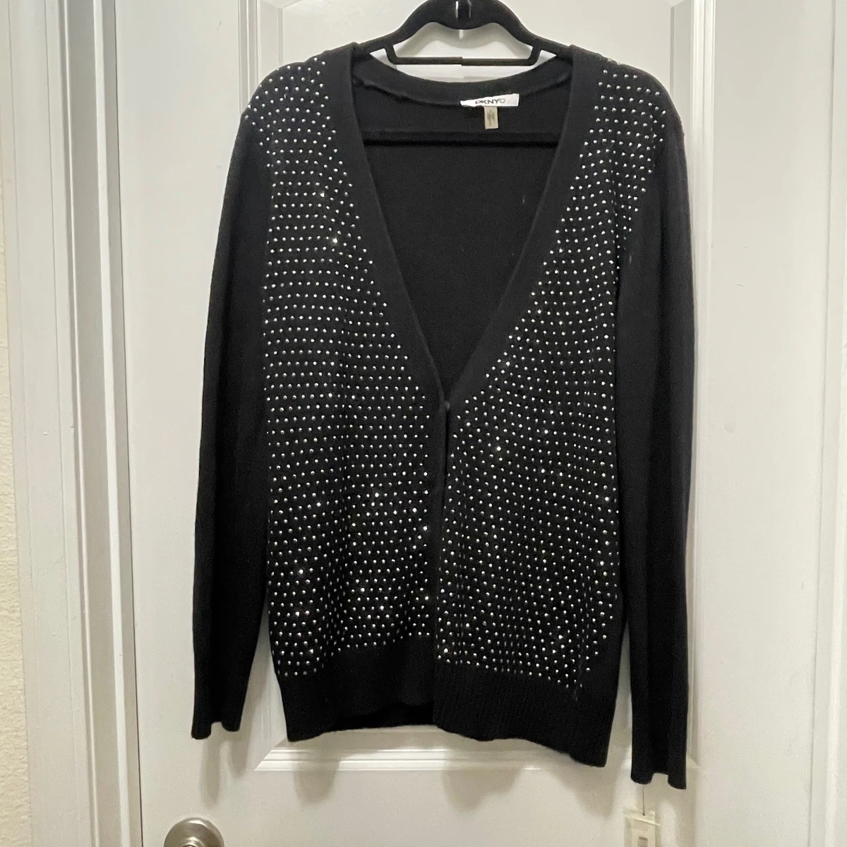 Cardigan DKNY Col Châle - Taille XS - Noir - Occasion Très Bon état - Style Décontracté Chic