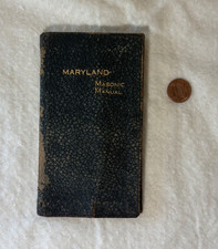 Masonic Maryland Manual of Ancient Craft Masonry Leather 1911
