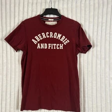 Vintage Abercrombie And Fitch Felt Spell Out ￼Muscle SS T-Shirt L Preppy Flaw