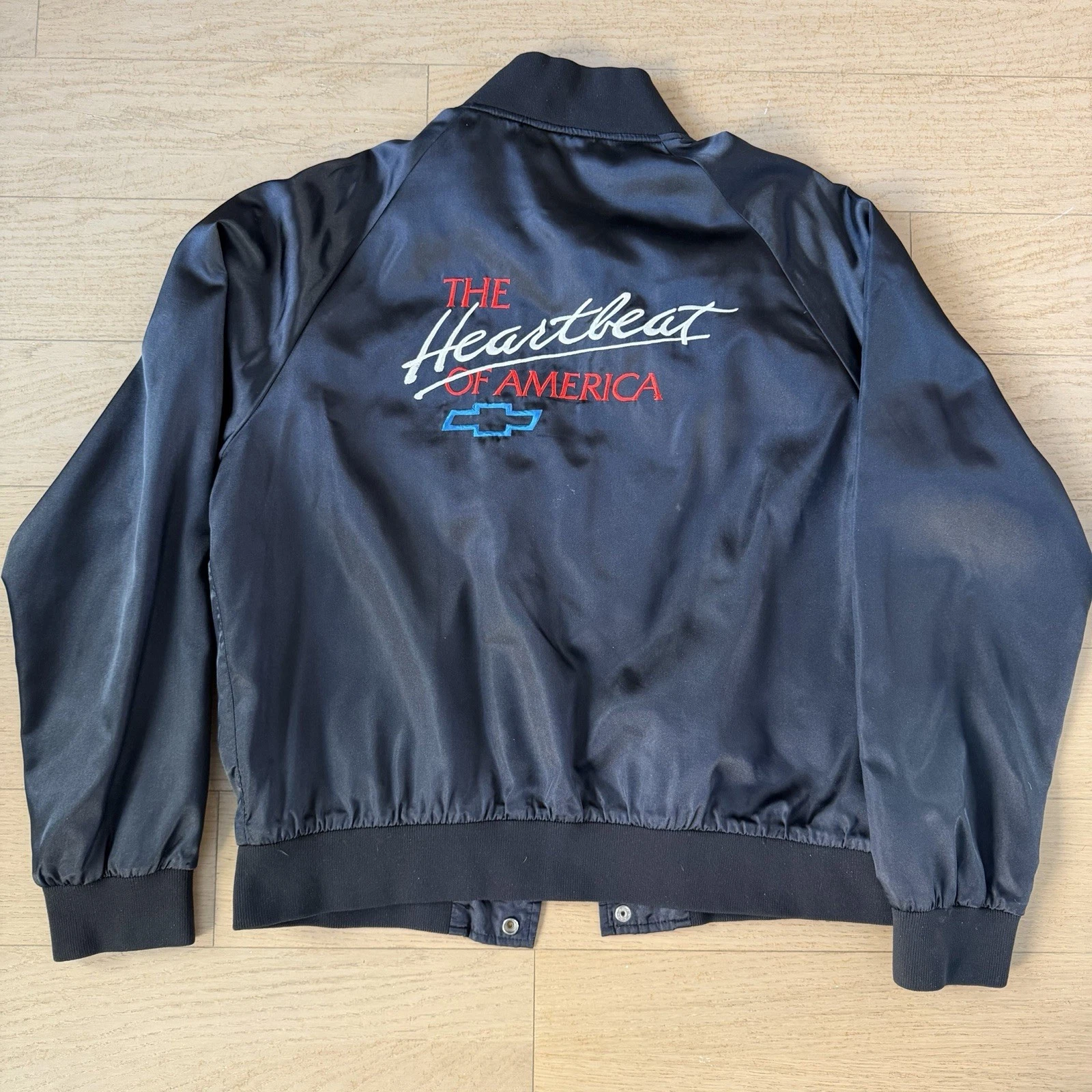 Chevrolet Trimark Men’s Black Snap-Front Bomber Jacket Embroidered Logo XL image 2