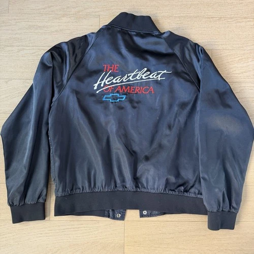 Chevrolet Trimark Men’s Black Snap-Front Bomber Jacket Embroidered Logo XL image 2