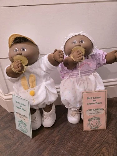 💙🩷CABBAGE PATCH KIDS PREEMIE BABY DOLLS SHANE BOB & LOULOU YETTA SET OF 2