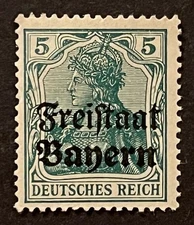 Travelstamps: Germany Bayern Overprint Stamps Scott #178 - 3 Pfennig MOGH