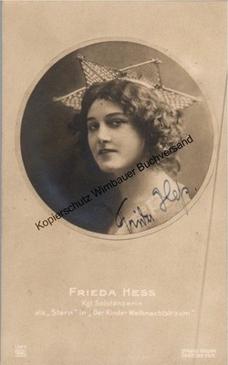 2x Original Autogramm Frieda Heß (1886-1972) Ballett /// Autogramm Autograph sig