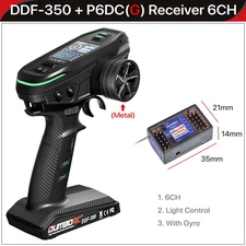 DUMBORC DDF-350 Transmitter P6DCG Receiver 2.4G 10CH for RC Car Boat Tank FHSS