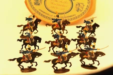 German Antique Lead Soldiers HO Napoleonic Wars Mounted Flats Zinnmodelle Minty