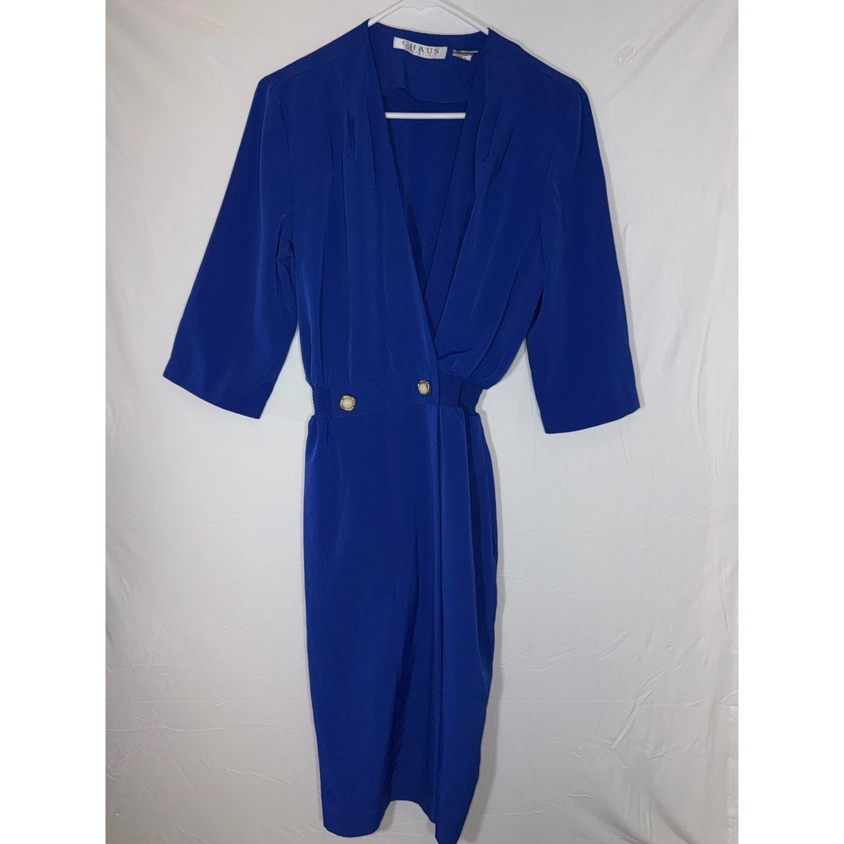 chaus faux wrap midi dress Women's Chaus Midi Dresses