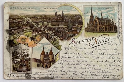 Postcard Souvenir de Nancy LITHO 1897 Multi-Picture Card