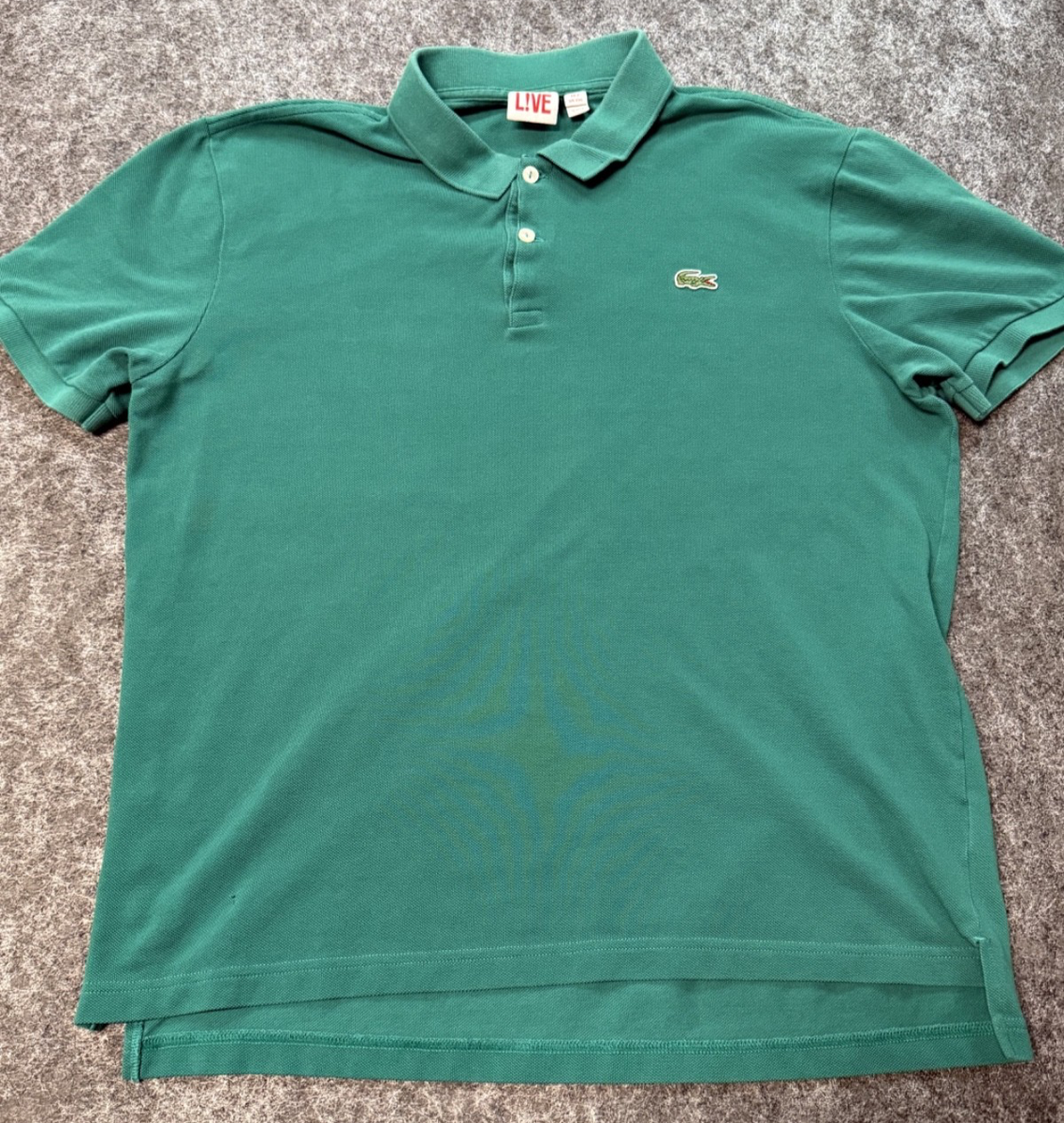 Lacoste Mens Polo Shirt Size FR 7 US 2XL Green Golf Classic Croc