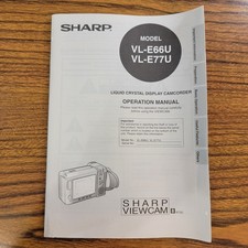 Sharp Viewcam Model VL-E66U VL-E77U Operation...