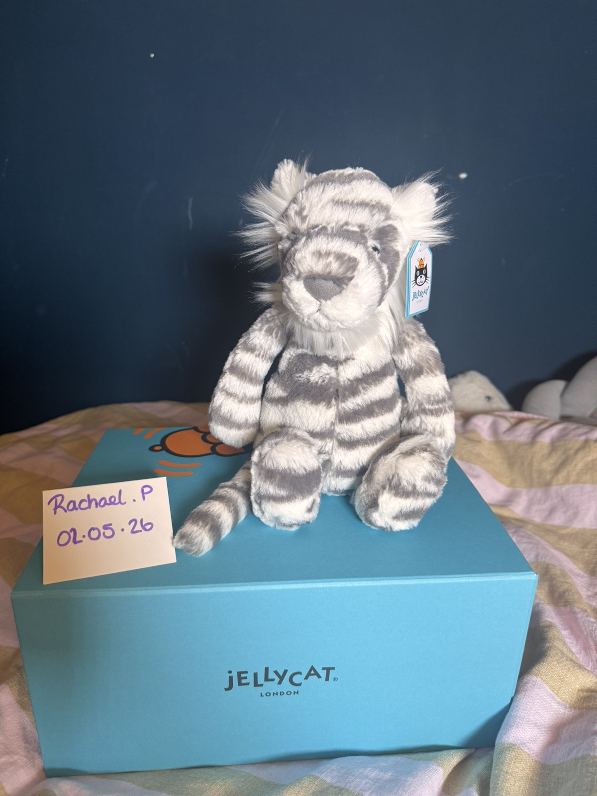 Tigre en Peluche Jellycat Bashful Snow Tiger Décoration Chambre Bébé Coquet