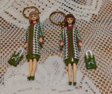 2 Basic Fun Barbie Keychains 1995 Poodle Parade