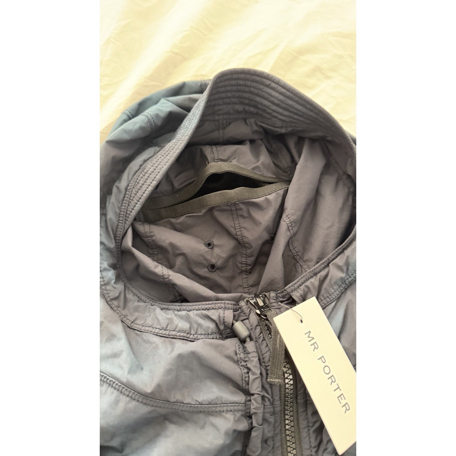 STONE ISLAND SKIN TOUCH NYLON-TC CORROSION TREATMENT HOODED JACKET BLUE RARE - product detail image 11