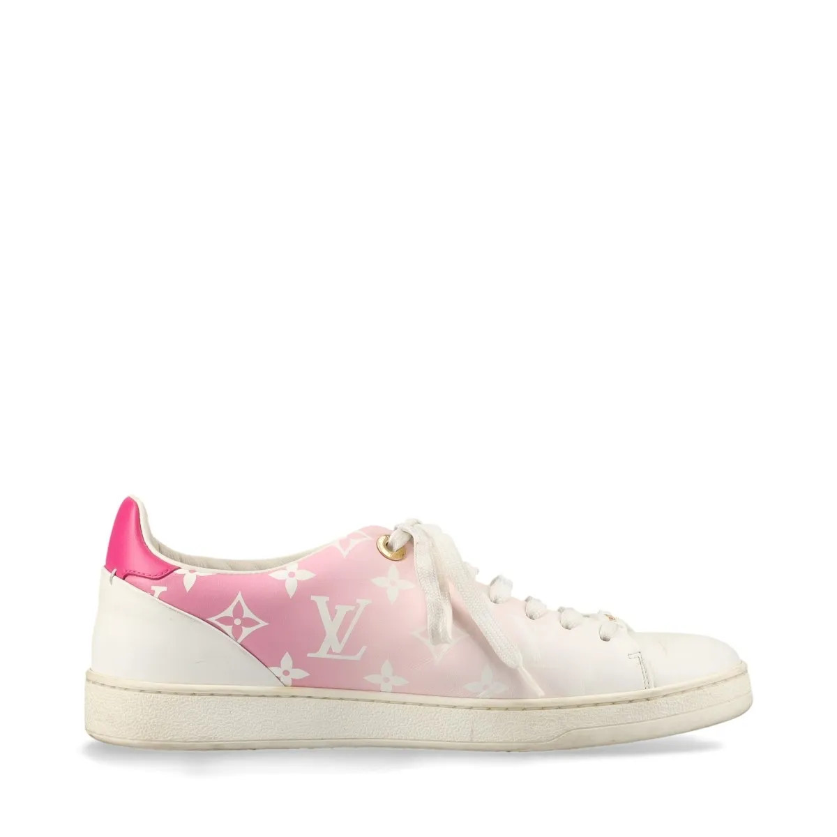 Louis Vuitton Front low line 20 years Leather Sneakers 37.5 Ladies' pink x white thumbnail 2