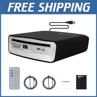 Plug-and-Play Car CD Player with Remote Control