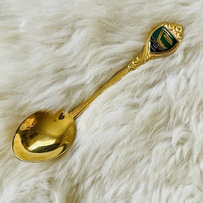 Vintage Hansen & Berry Kriegskanu vergoldet Teelöffel Souvenir Sammlerstück
