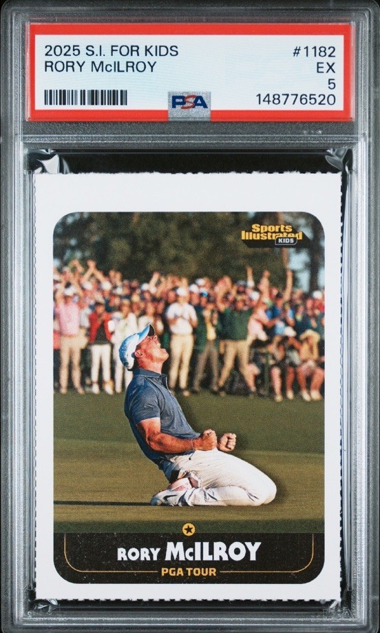 Rory Mcllroy Rare 2025 Sports Illustrated Kids SI Masters Pic Grand Slam PSA 5 view 1