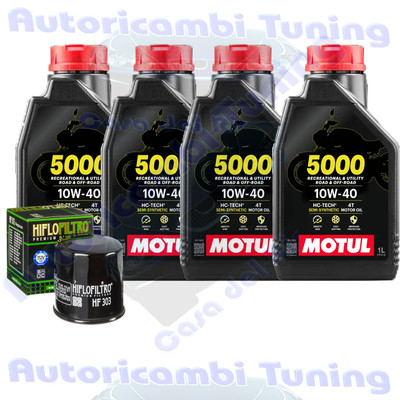 Ölwechselkit Motul 5000 10W40 Für Yamaha XV1700 A Road Star S 2009>2015