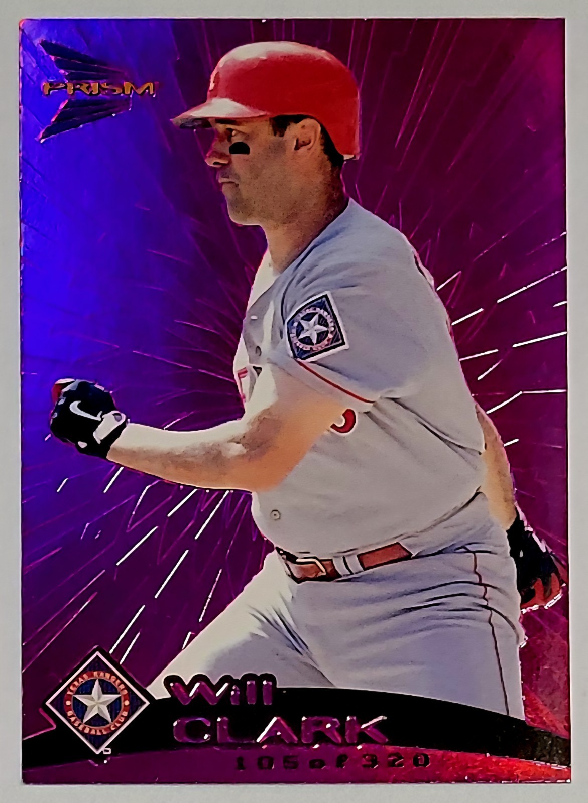 Will Clark Rangers 1999 Pacific Prism #141 Holographic Holo Purple 105/320