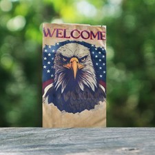 Welcome Patriotic 12"X18" Garden Flag