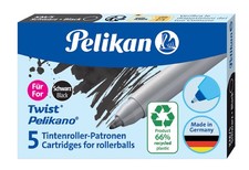 Pelikan Tintenroller-Patronen eco für Pelikano/Twist schwarz 5 Patronen