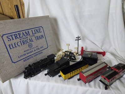 Vintage O Gauge Marx 400 Steam Locomotive NYC tender Train Set No Track Runs P14