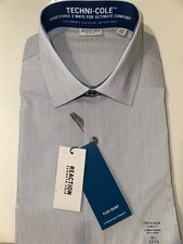 Kenneth Cole Techni-Cole Flex Slim Fit Dress Shirt Gray 16.5 32/33 NWT