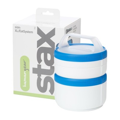 Unisex's STAX Interlocking Container Set & Meal Kit, XL/EatSystem, Blue/White