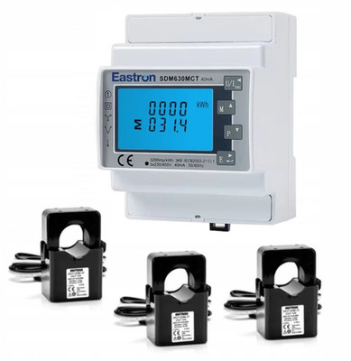 Eastron STROMZÄHLER SDM630 KLAPP-STROMWANDLER 120 Ampere KABEL 1m SENSOR SET