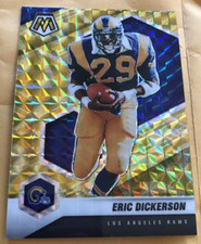 2021 Mosaic Eric Dickerson Yellow Reactive Prizm #117 Rams SP