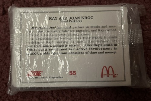 Juego de 1-55 tarjetas coleccionables Score McDonald's Factory 1992 Ray Kroc sellado raro - Imagen 2 de 3
