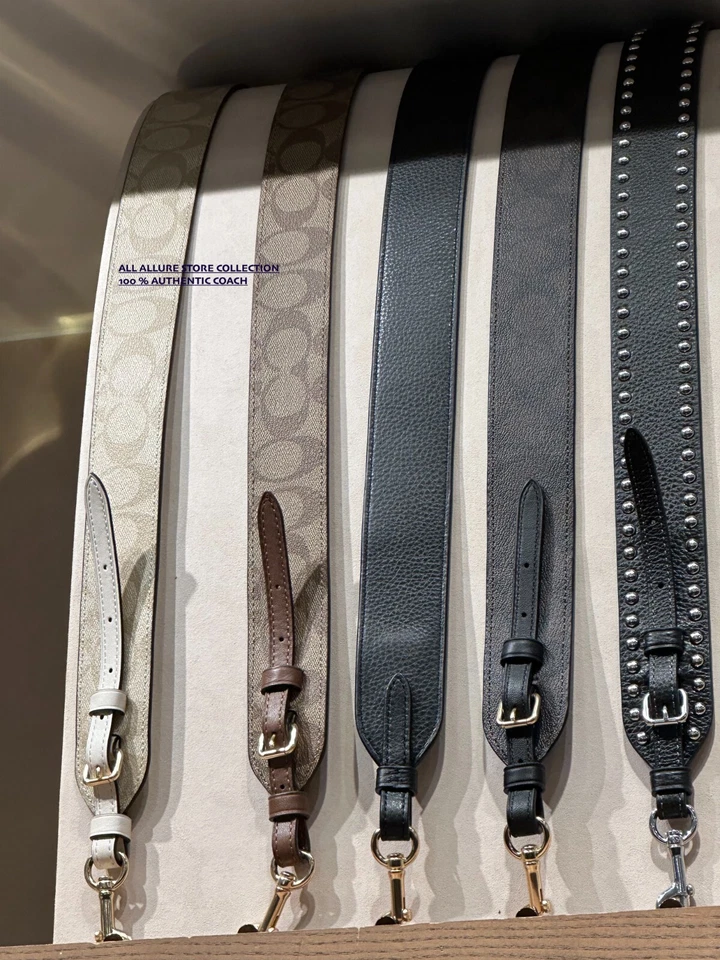 BN COACH Novedad~Correa de Guitarra~FIRMA~FLORAL~BOLSO SÓLIDO CORREA ELIGE COLOR Foto 2 de 4