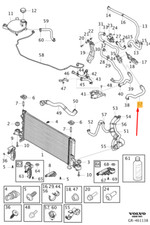 Tubo flessibile impianto raffreddamento VOLVO XC40 31461887 NUOVO ORIGINALE