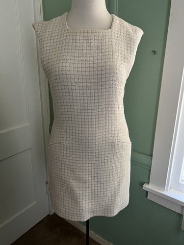 Maria Vittoria Paolillo MVP Beige Cotton Blnd Fully Lined Sheath Made in Italy M - Picture 7 of 15