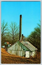 Postcard Parke County IN Indiana Maple Syrup Camp East Route Of Maple Fair