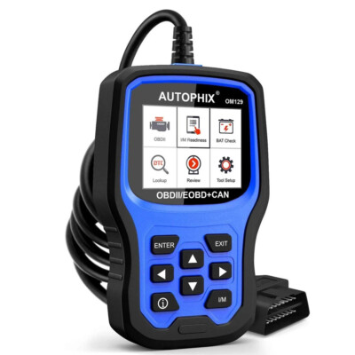 AUTOPHIX OM129 OBD2 Scanner Auto Code Reader Car Diagnostic With Battery Tester
