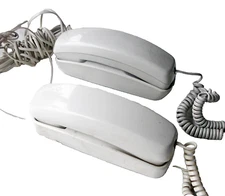 Vintage (2) Bell System Trimline Off White Touch Tone Telephone  Made in USA